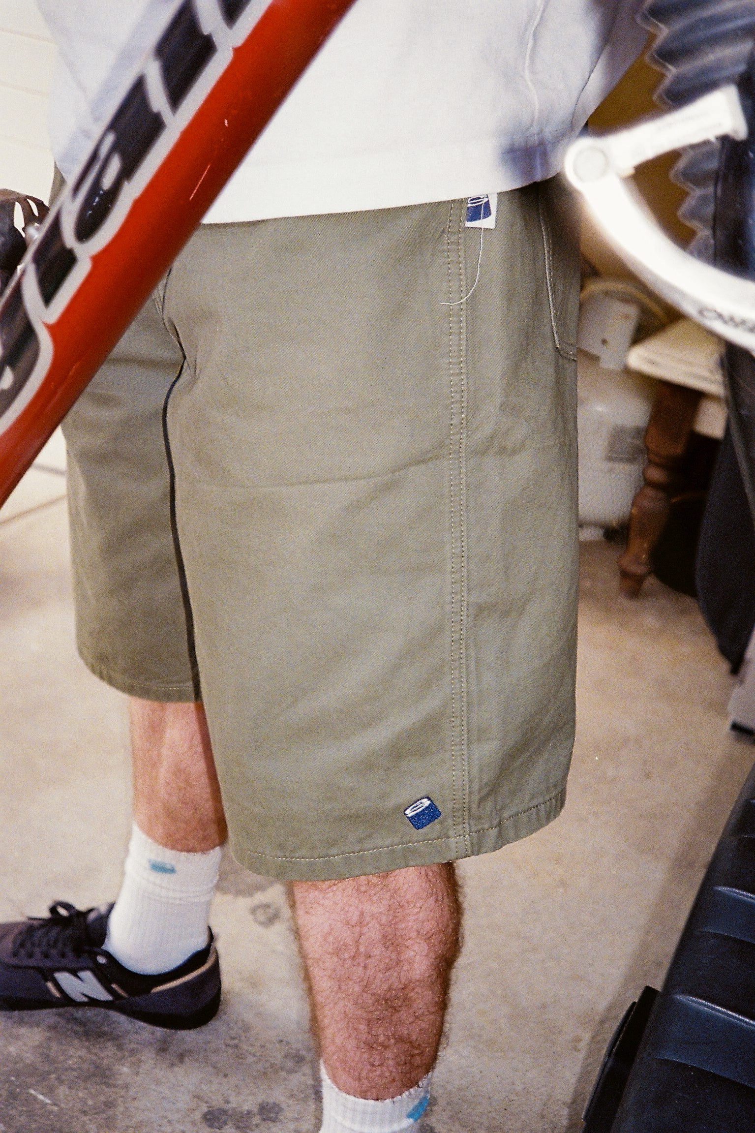twill shorts - washed army