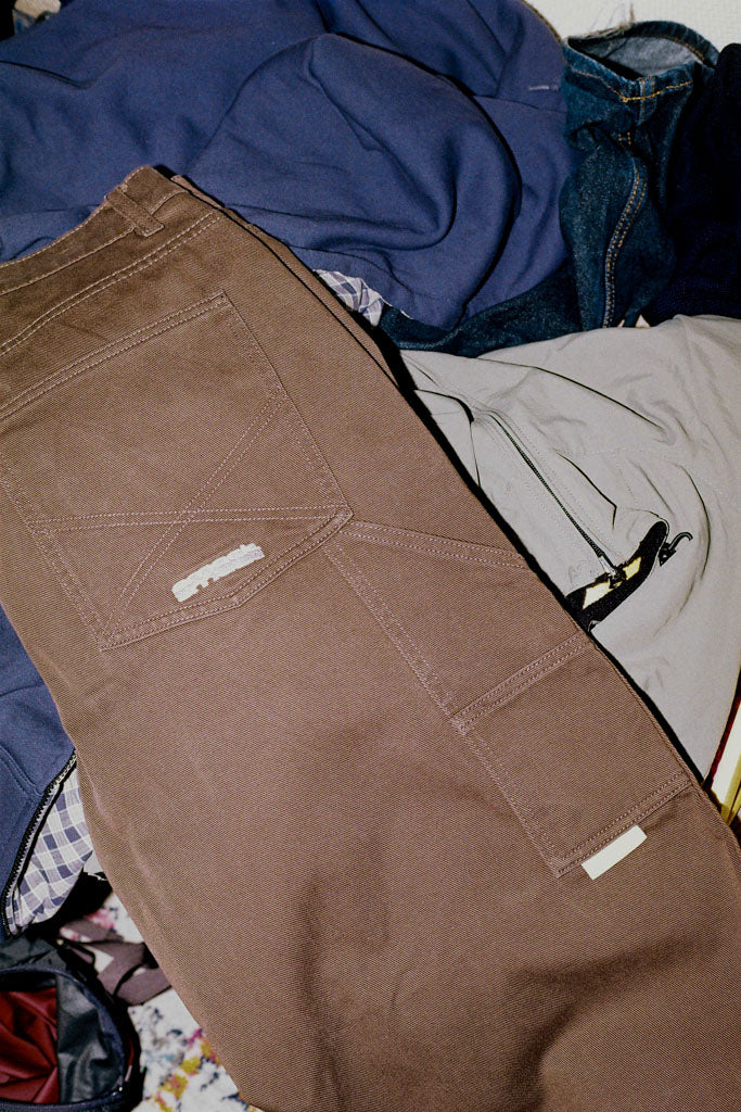 twill pants 13 oz - chocolate brown