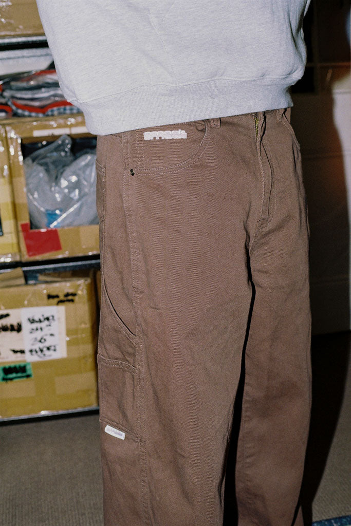 twill pants 13 oz - chocolate brown
