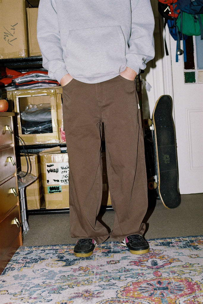 twill pants 13 oz - chocolate brown