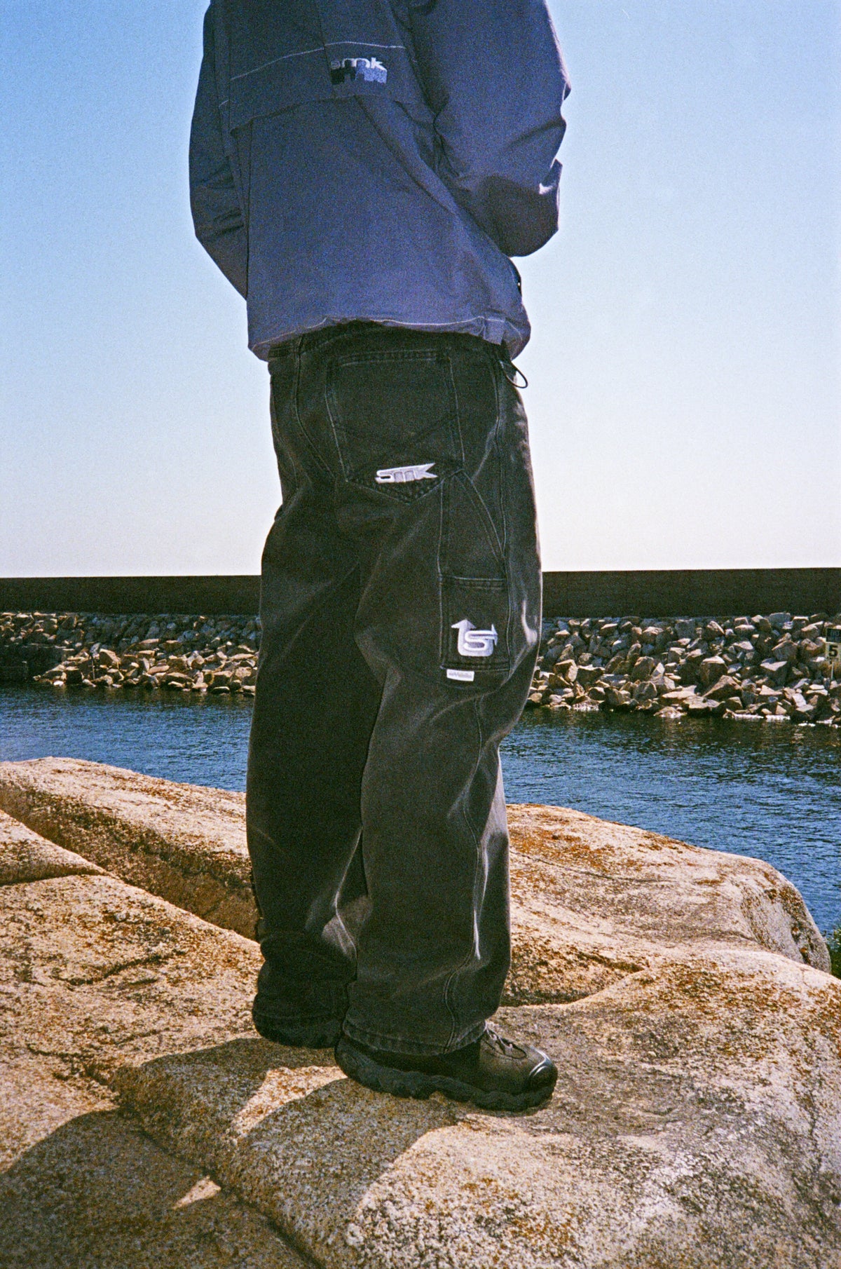denim jeans arrows - washed black