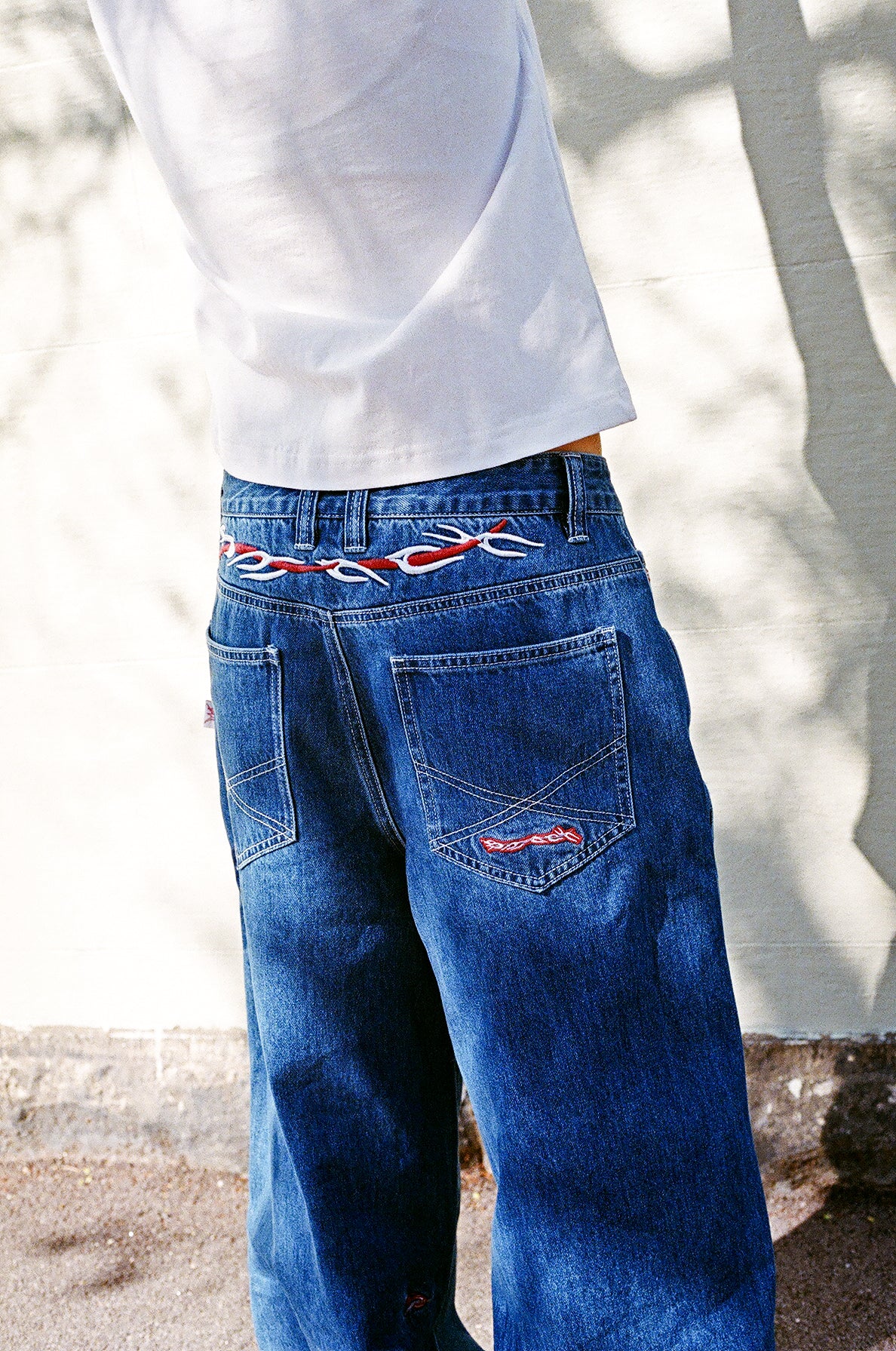denim jeans barbwire - washed indigo
