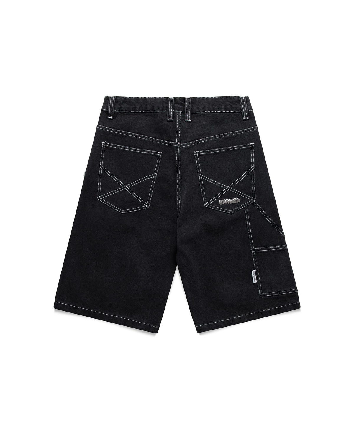 denim shorts - washed black