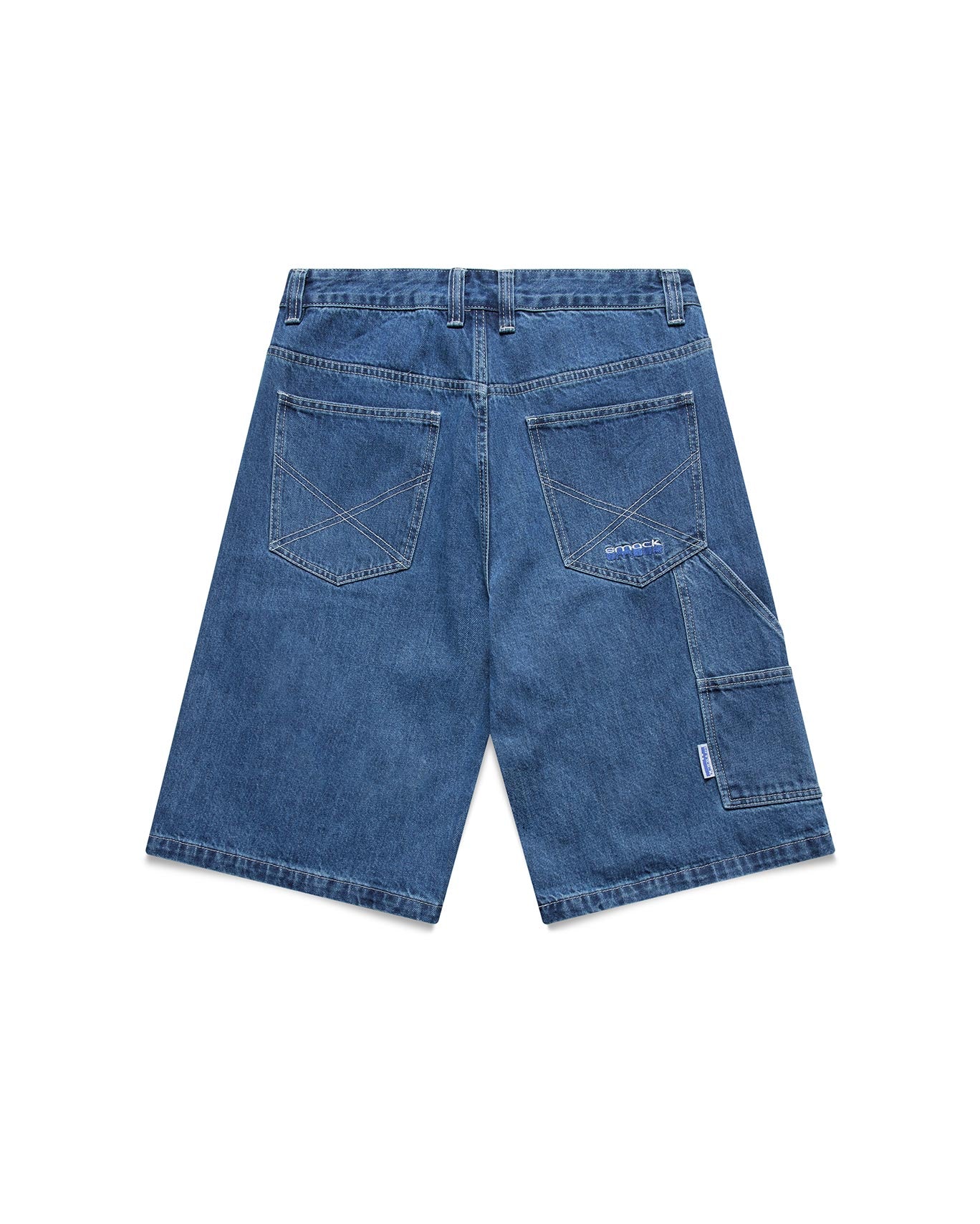 denim shorts - washed indigo