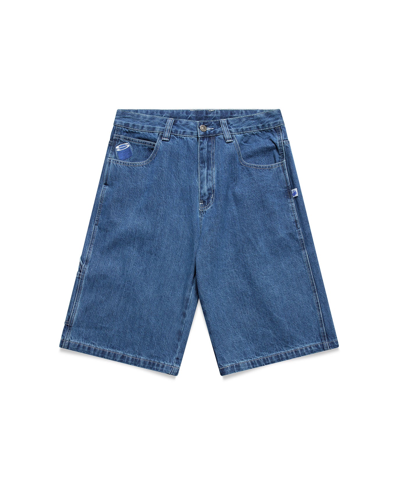 denim shorts - washed indigo