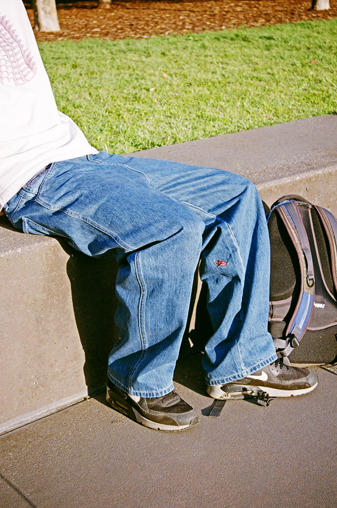 denim jeans barbwire - washed indigo