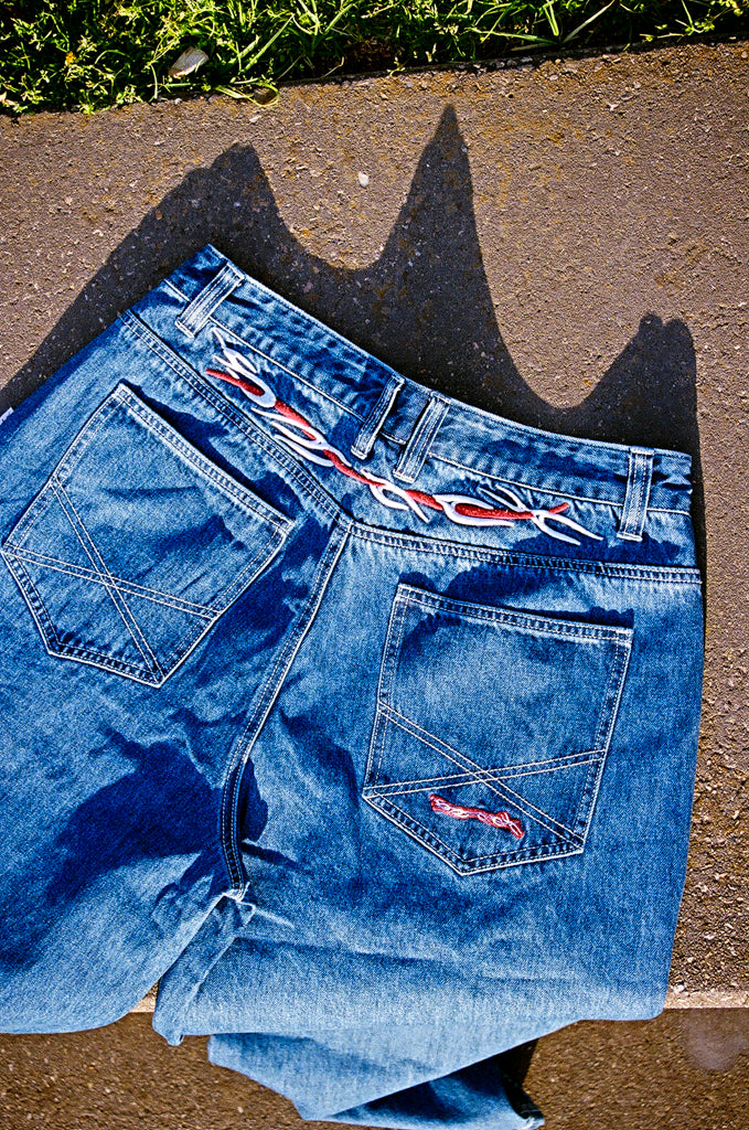 denim jeans barbwire - washed indigo