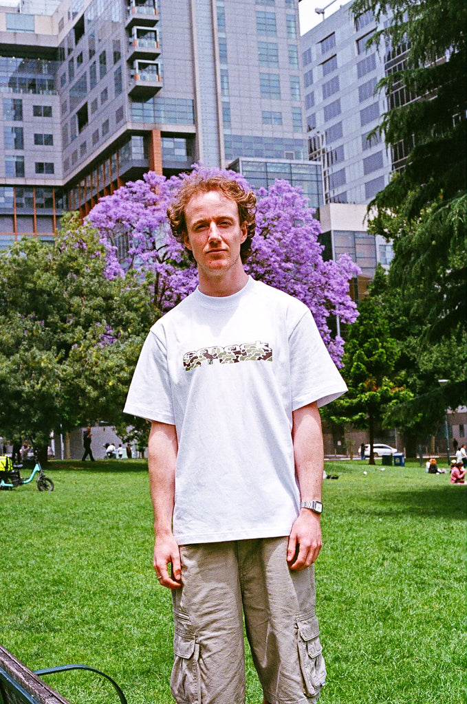 t-shirt camo sunken - white