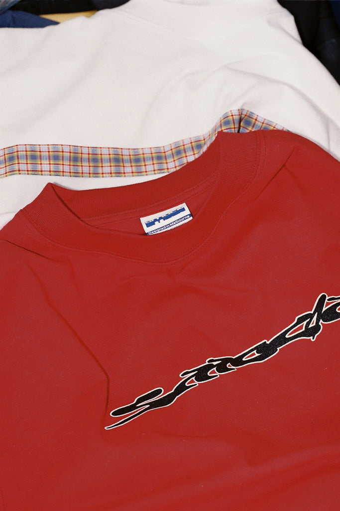 t-shirt shoe box - cardinal red