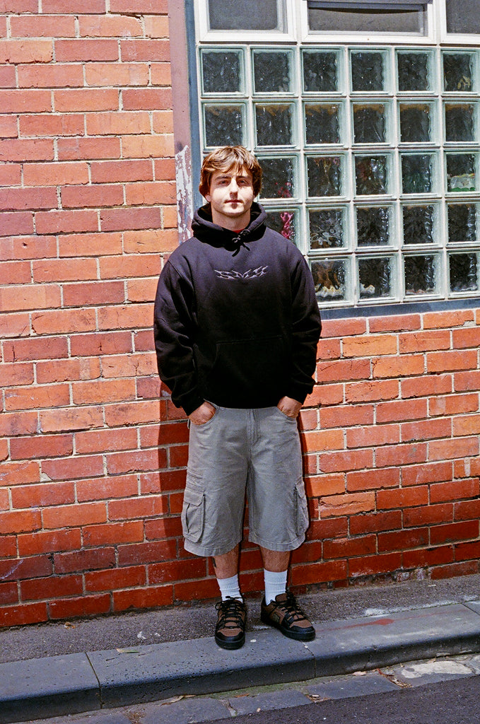 hoodie smk - black + grey embroidery