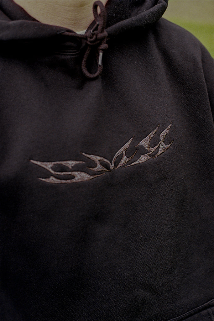 hoodie smk - black + grey embroidery
