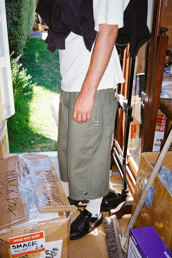 twill shorts - washed army