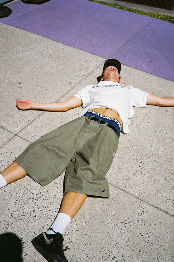 twill shorts - washed army