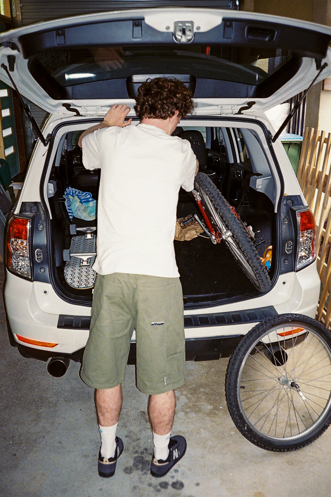 twill shorts - washed army