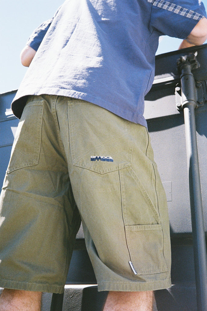 twill shorts - washed army