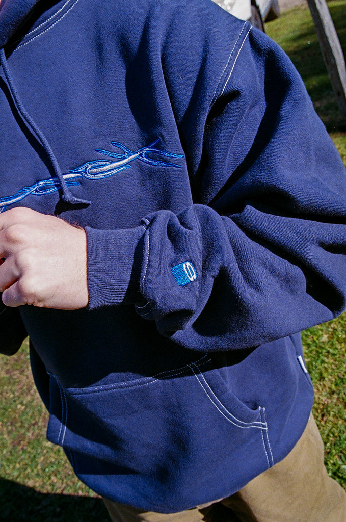 hoodie barbwire - contrast stitch