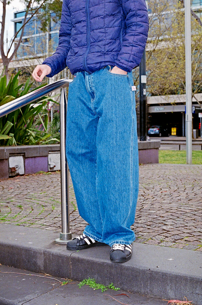 denim jeans barbwire - washed indigo
