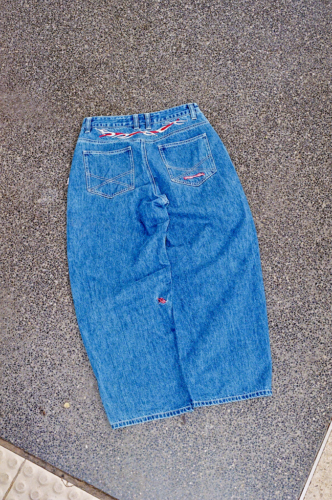 denim jeans barbwire - washed indigo