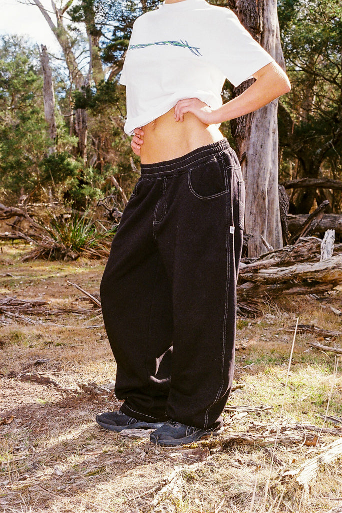 baggy sweatpants - black