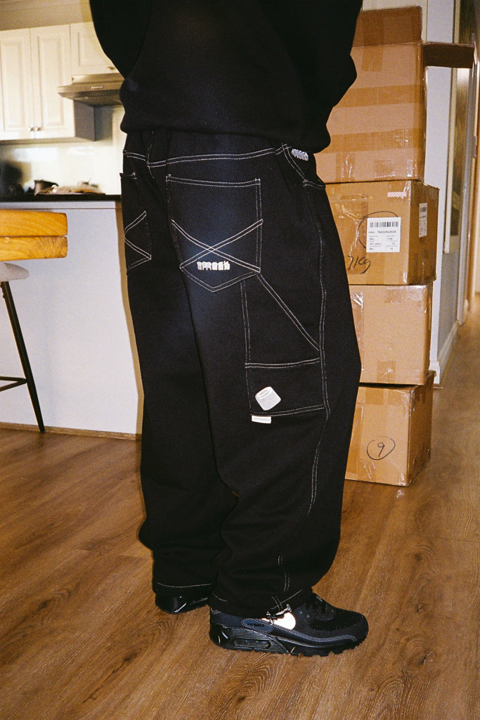 baggy sweatpants - black