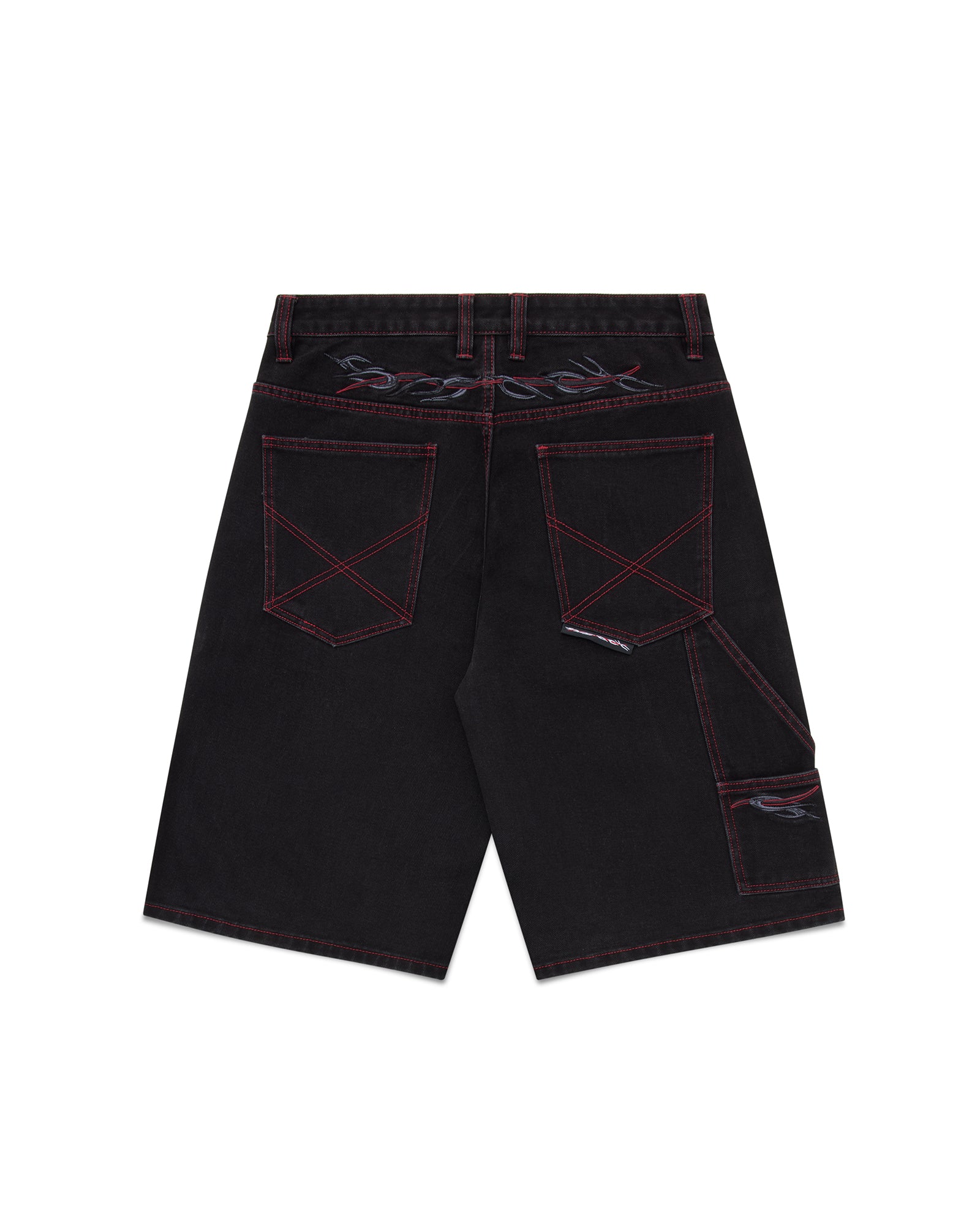 black barbwire shorts