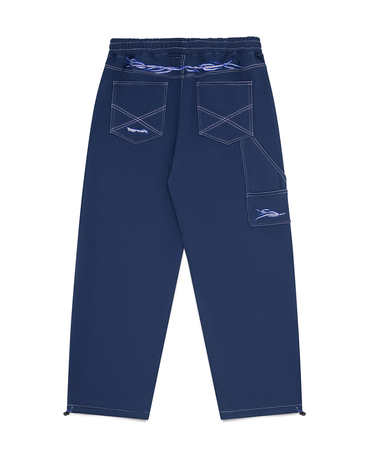 baggy sweatpants barbwire - navy