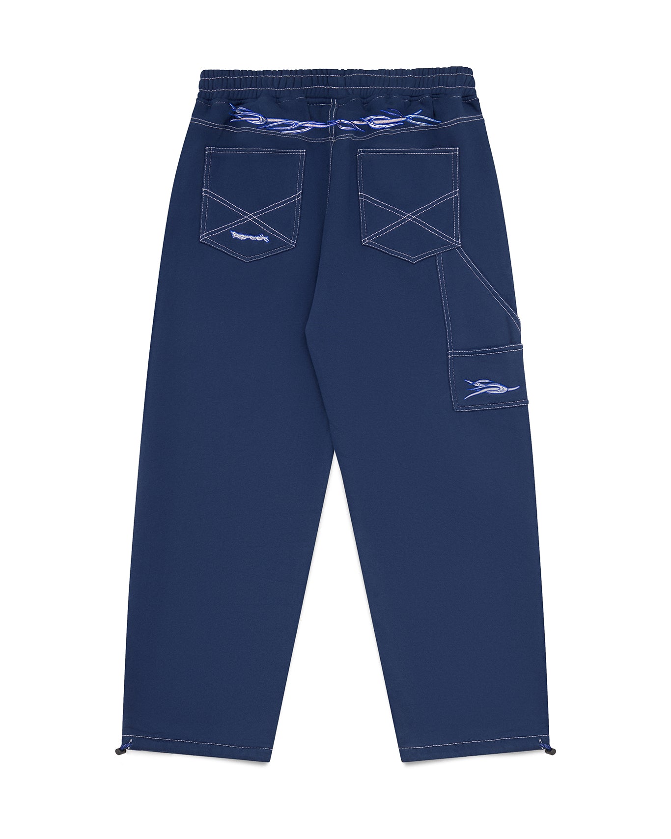 baggy sweatpants barbwire - navy