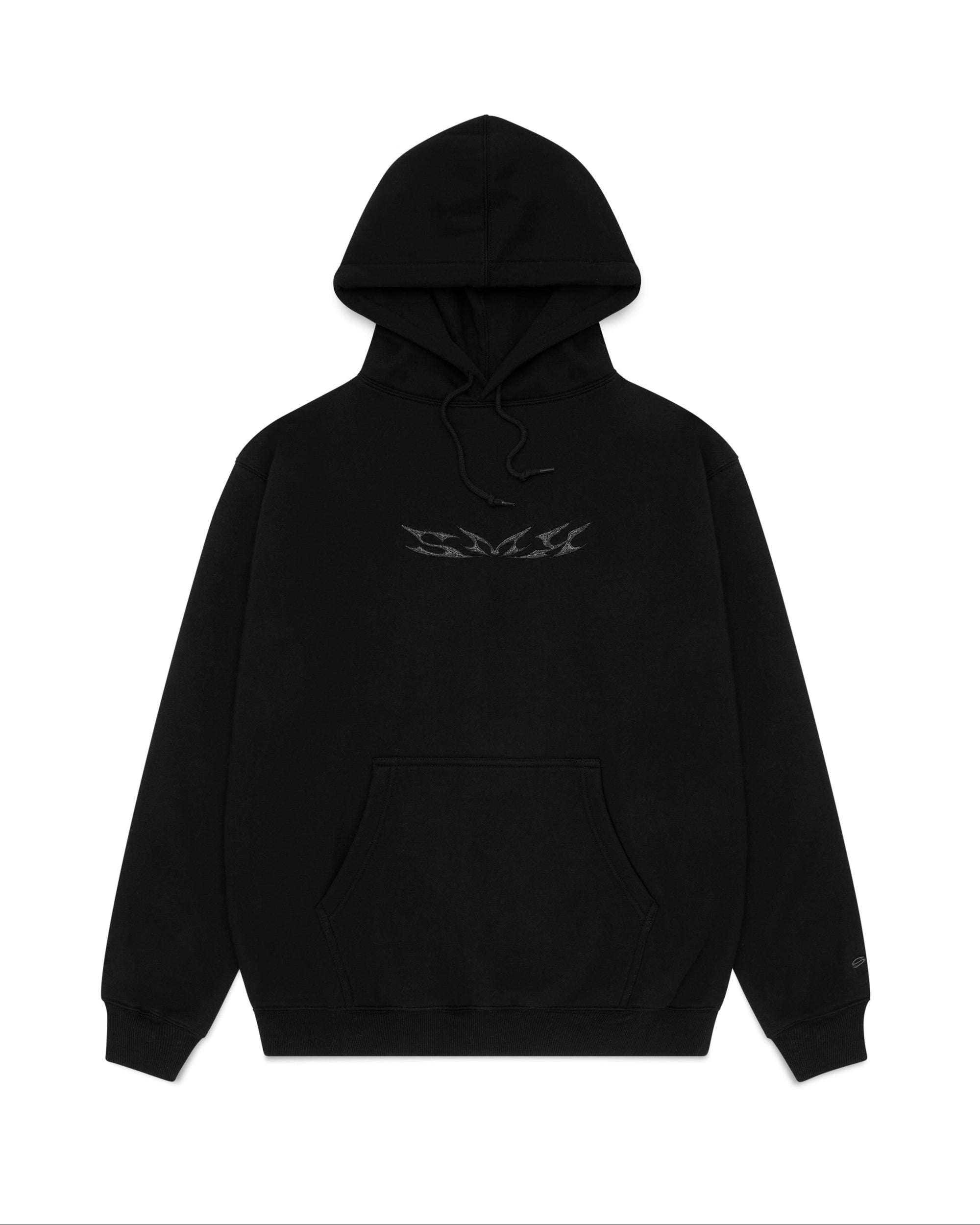 hoodie smk - black + grey embroidery