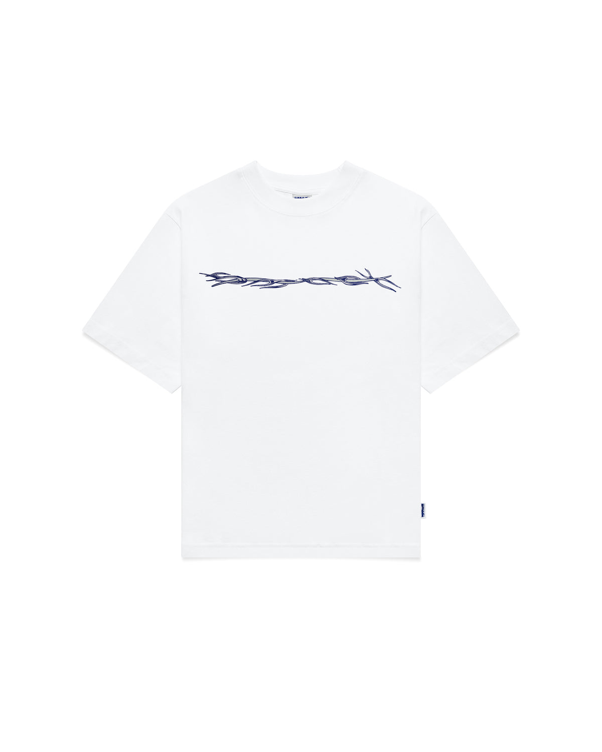t-shirt barbwire - blue + blue print