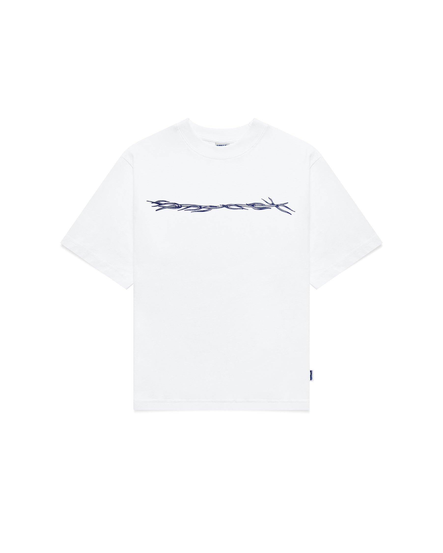 t-shirt barbwire - blue + blue print