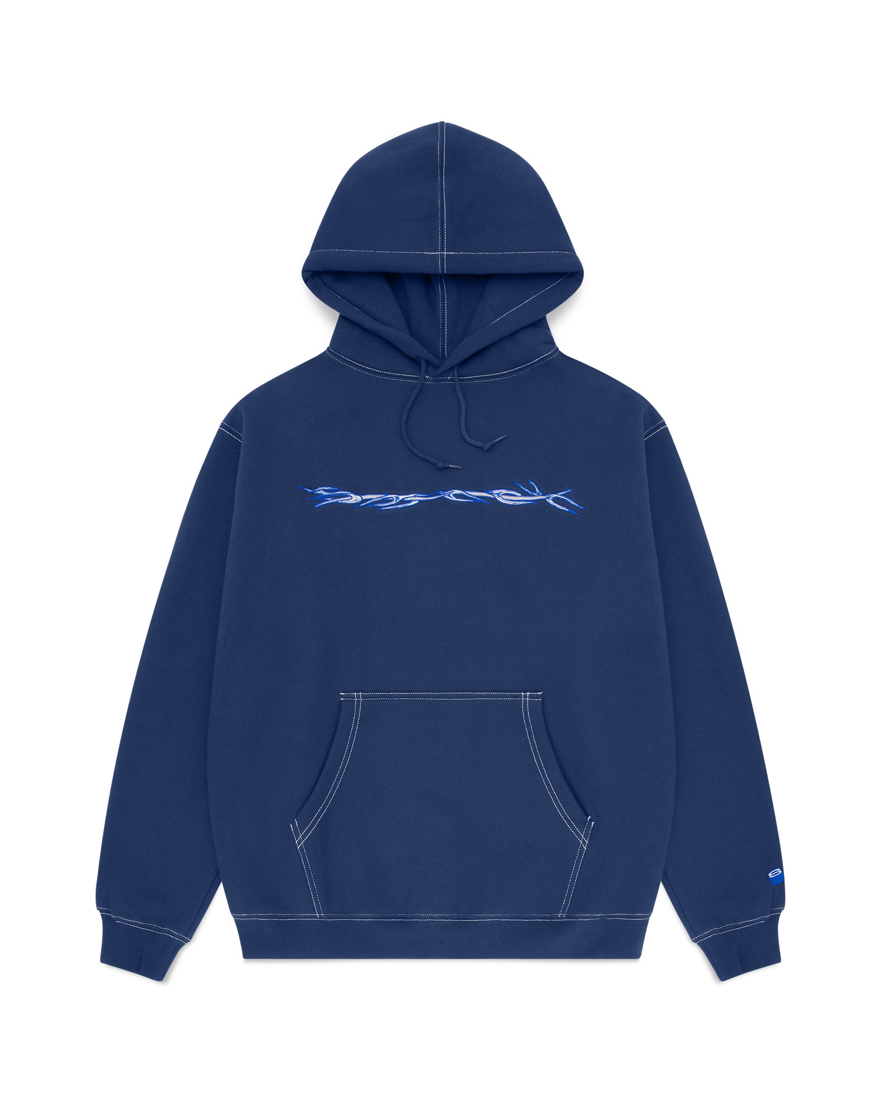 hoodie barbwire - contrast stitch