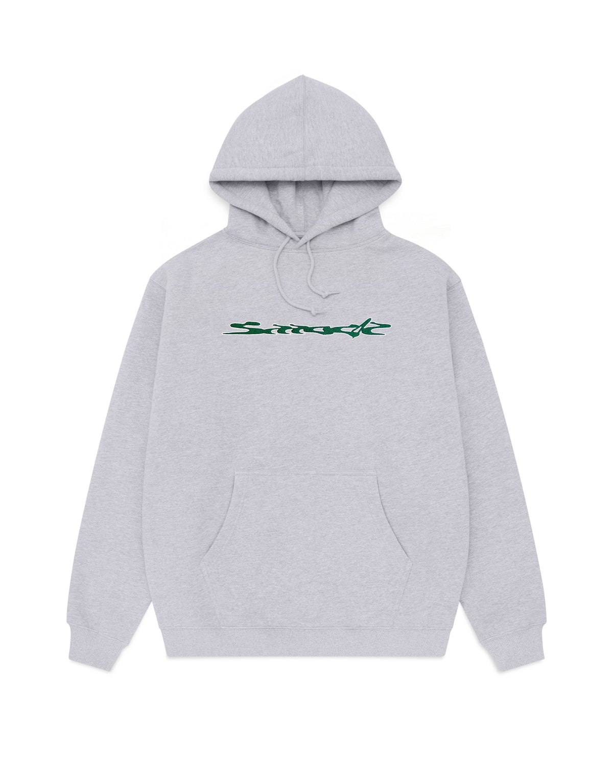 hoodie shoe box - green + white embroidery