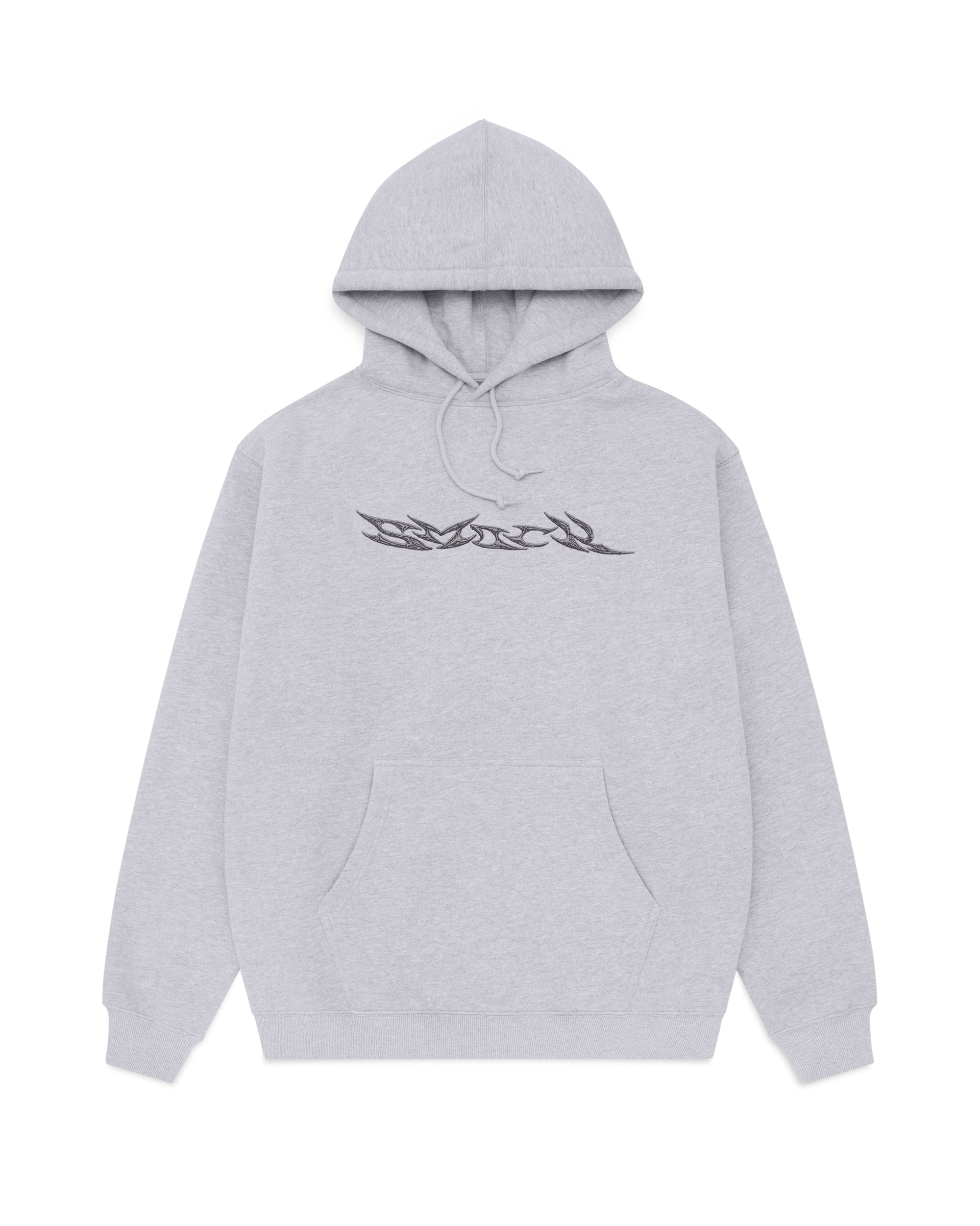 hoodie smack metal - grey + black embroidery