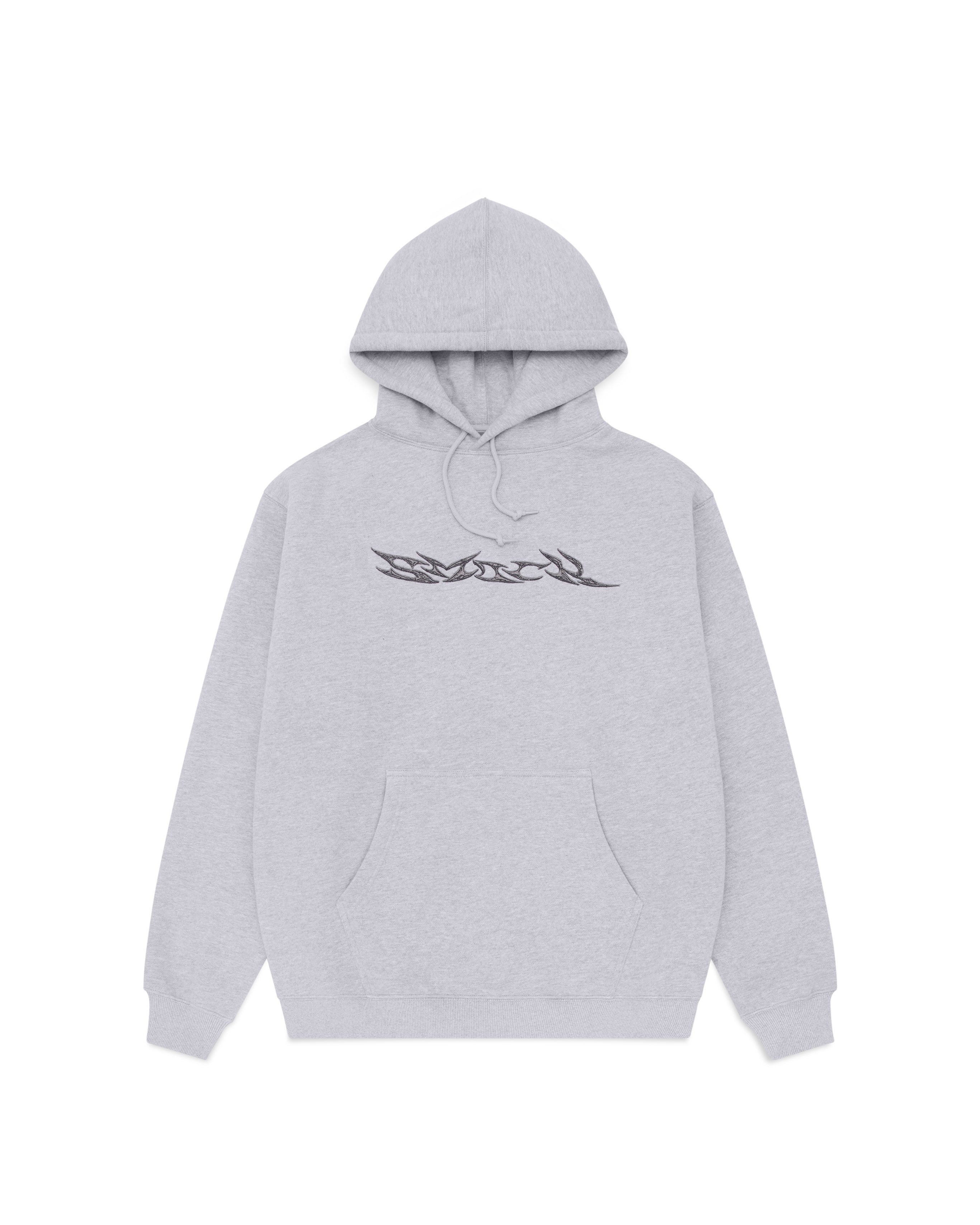 hoodie smack metal - grey + black embroidery