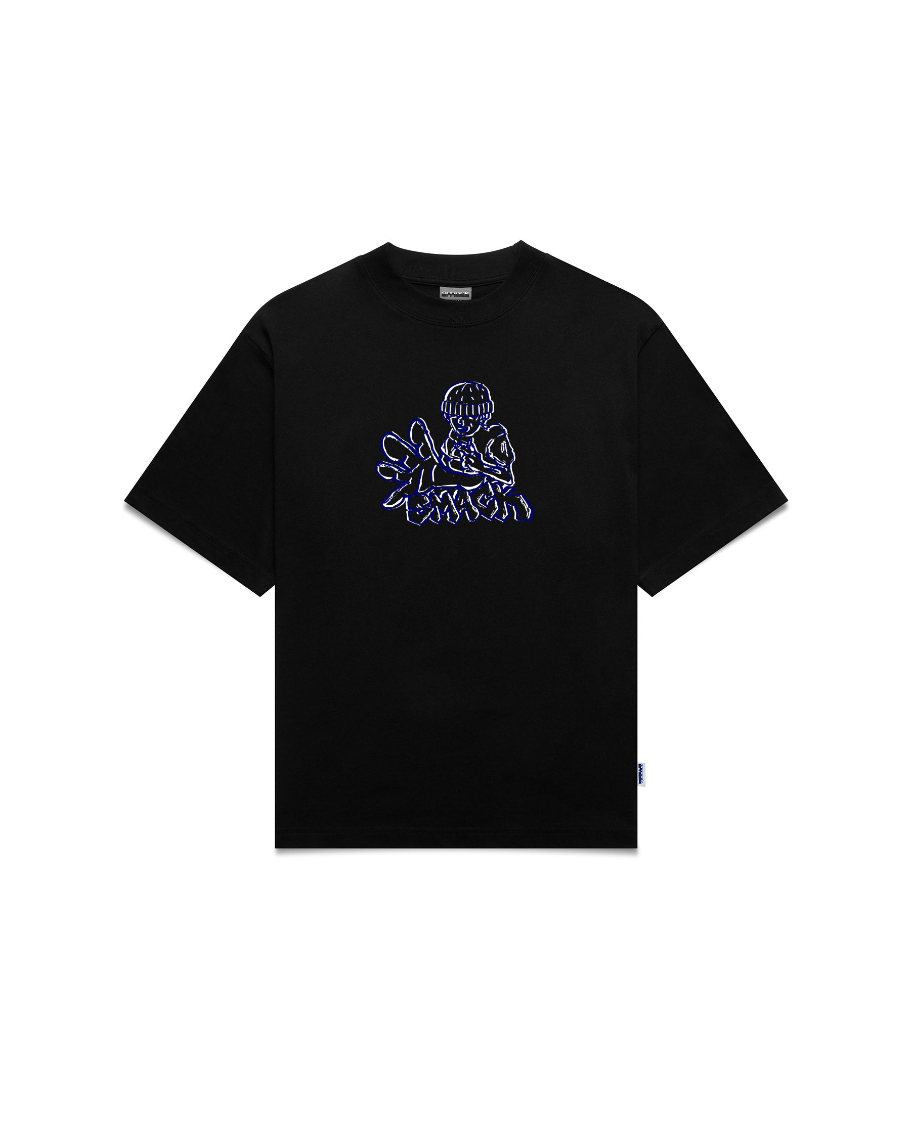 t-shirt sketch - blue + white print