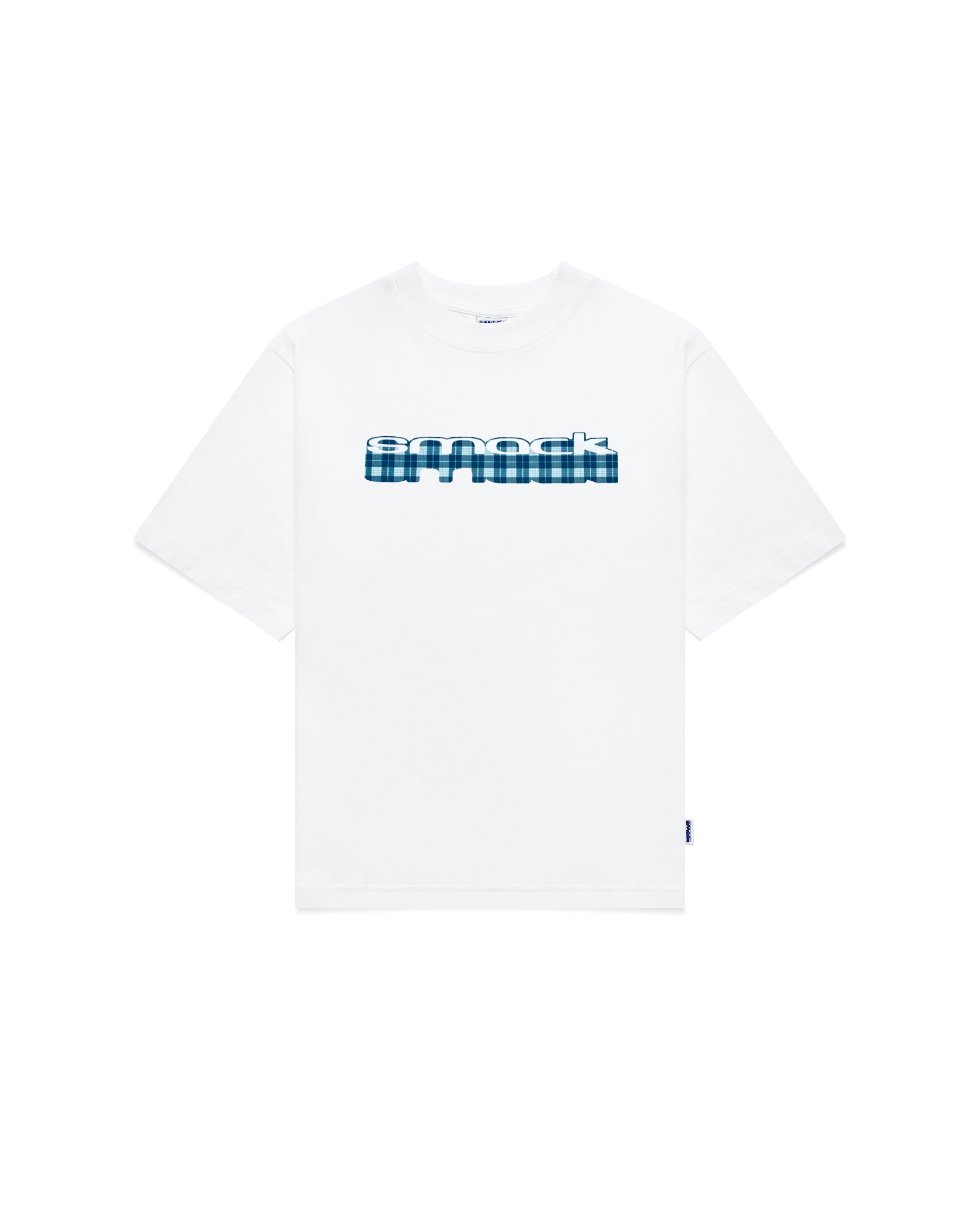 plaid sunken t-shirt - white