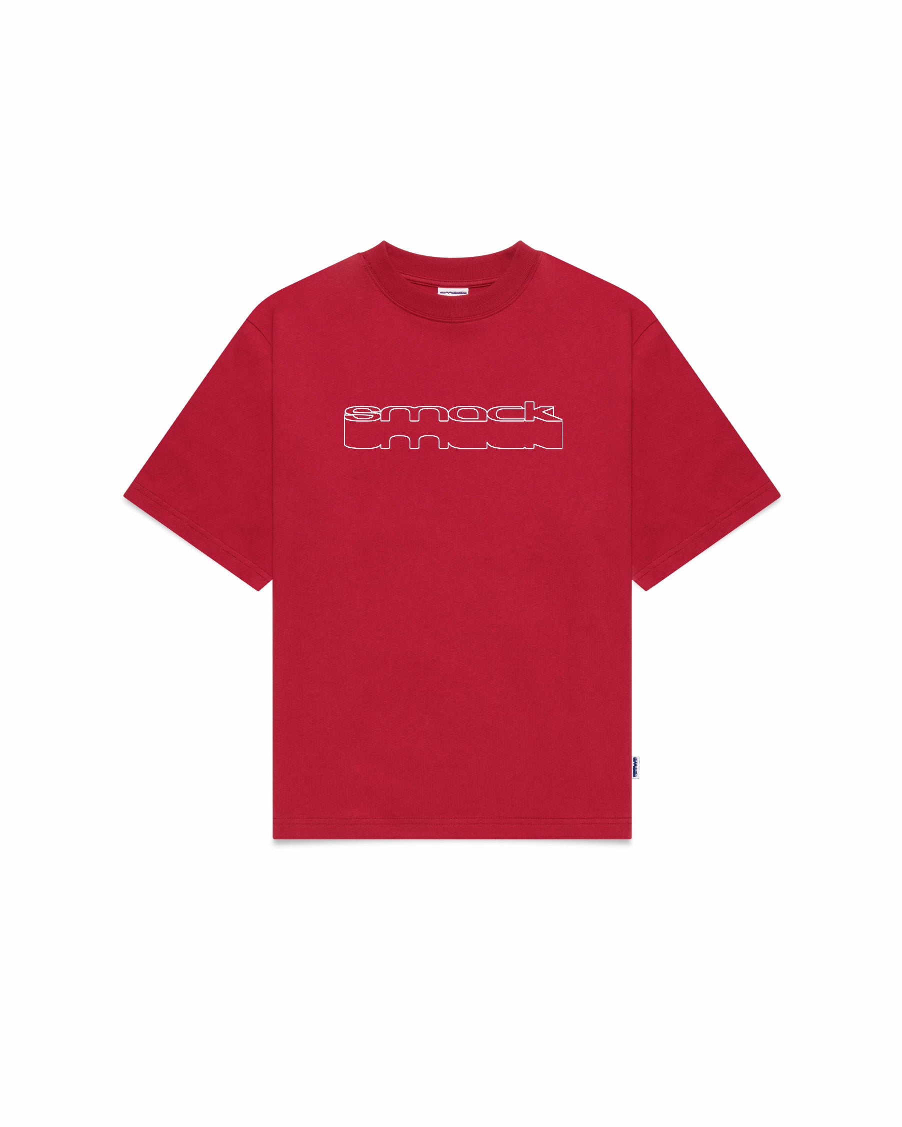 t-shirt sunken outline - cardinal red