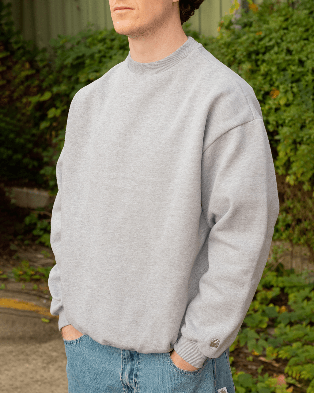 crewneck blank - ash grey