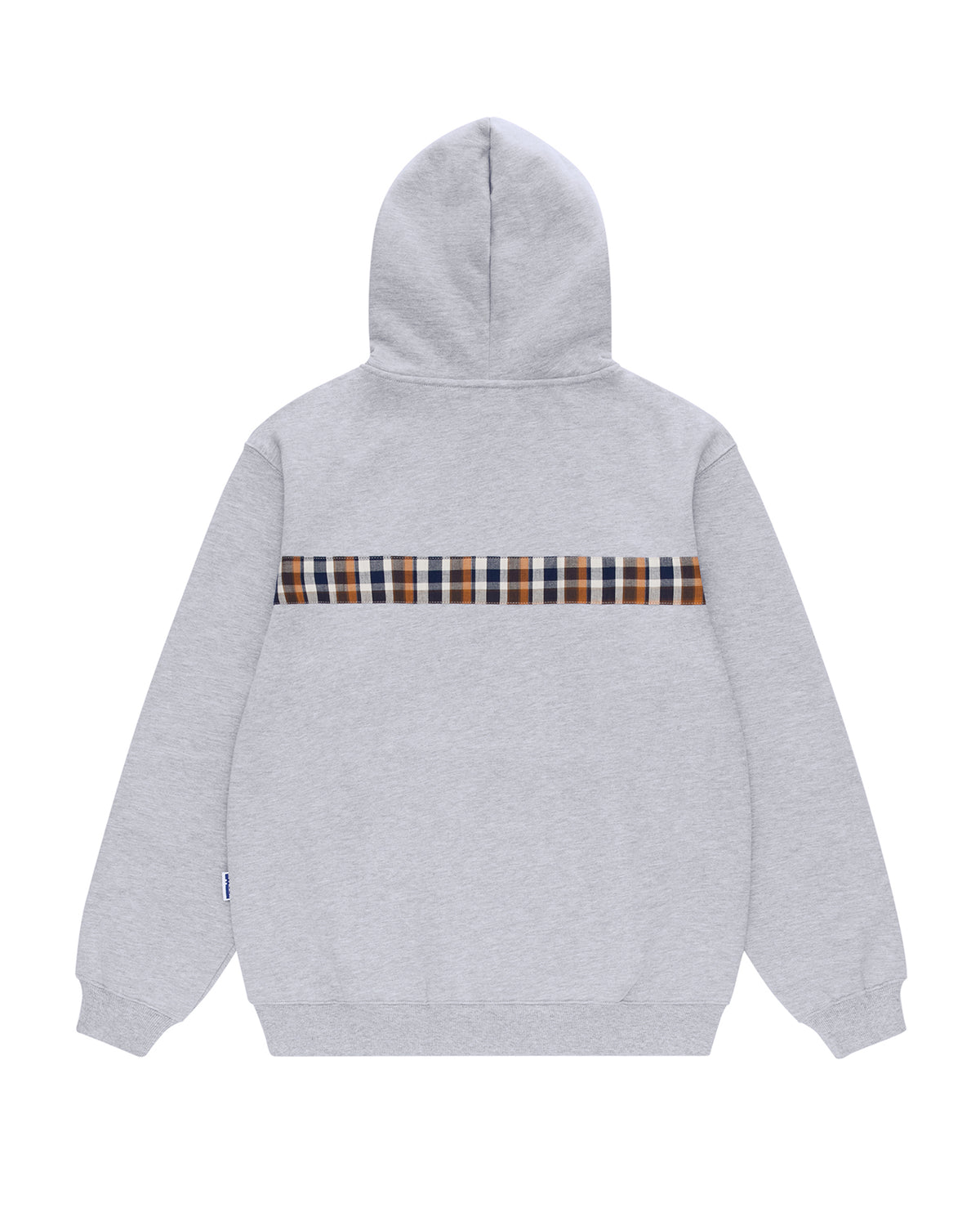 hoodie plaid stripe - grey